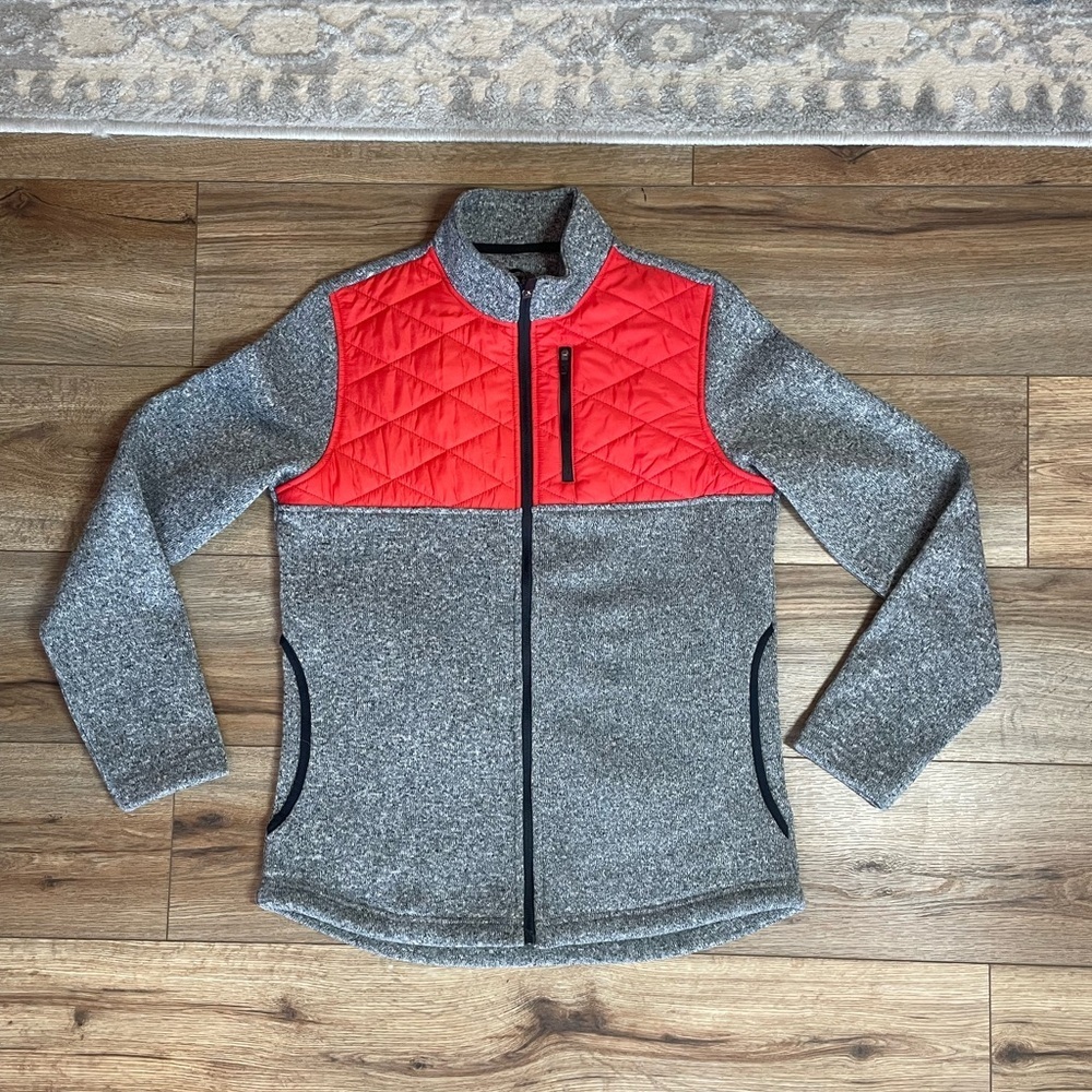 Zyia Active Red Quilted Ash Cabin outdoors hiking Jacket